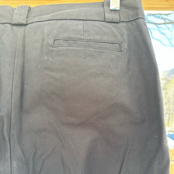 Gap NWOT Cotton Clean Flat Front Stretch Cropped Wide Leg Chino Black size 12 - Picture 3 of 10